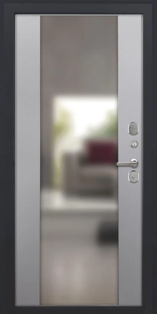 Входная дверь ДвериПРО Модель L-49 Алиса (16мм, ПВХ софт грей, зеркало) DPRO195336 внутренняя сторона