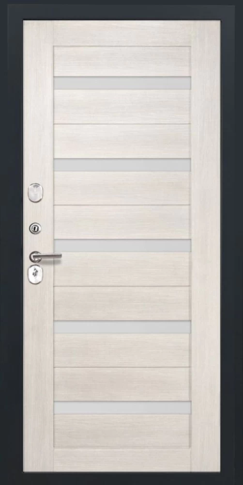 Входная дверь ДвериПРО Д-68 СБ-1 (ст. белое, 16мм, беленый дуб) DPRO195824 внутренняя сторона