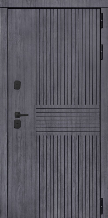 Входная дверь Берген ФЛ-256 (10мм, бетон пепельный) внешняя сторона